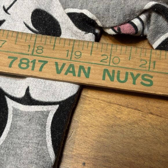 Disney Parks Mickey Mouse AOP Faces Crop Sweatshirt Women's S Gray Hoodie - Picture 7 of 11